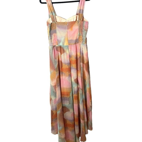 GUESS  Hi Low Chiffon Sweetheart Party Dress Pastels Demure SZ 12  EUC - Picture 4 of 11